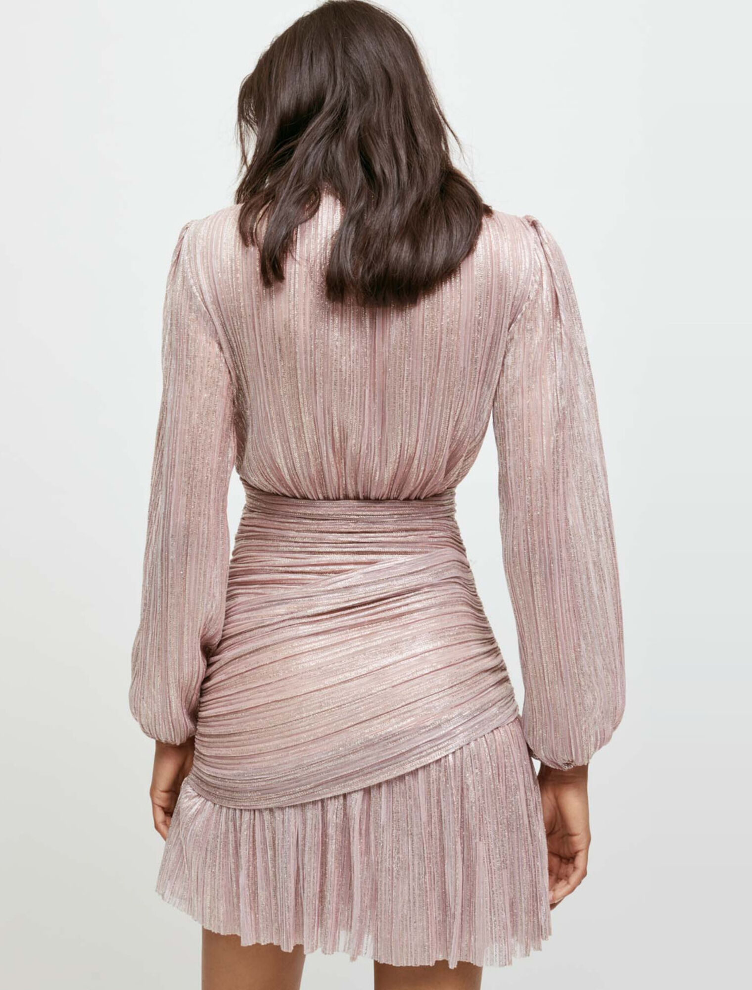 Robe en lurex drapée