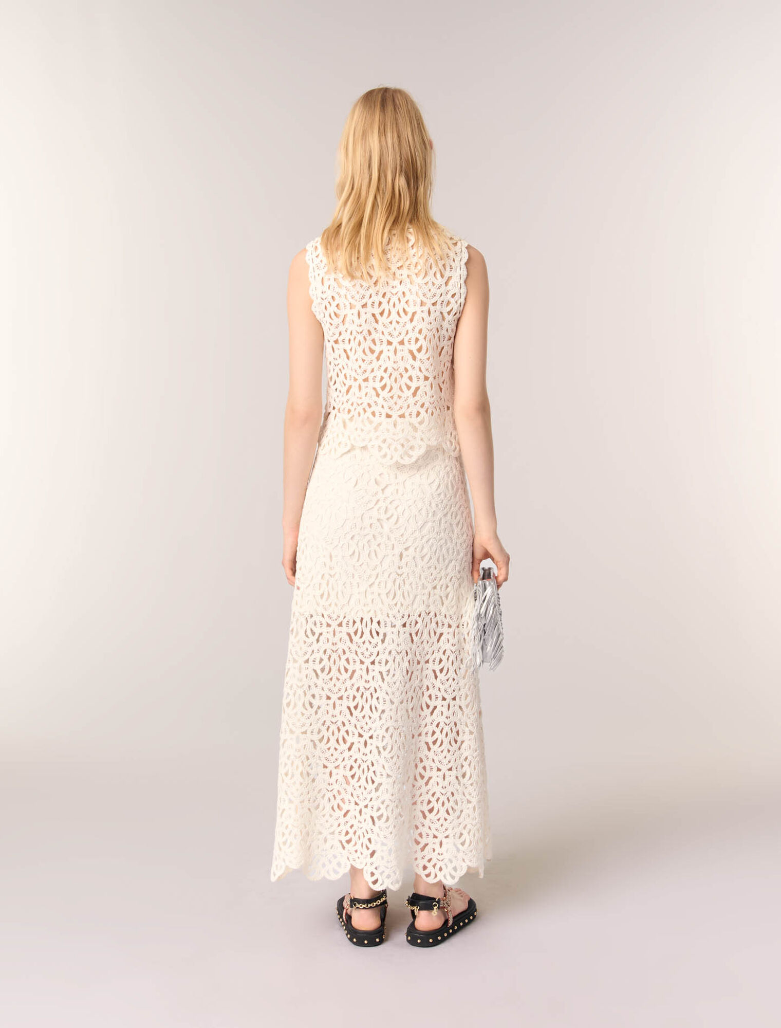 Long crochet skirt