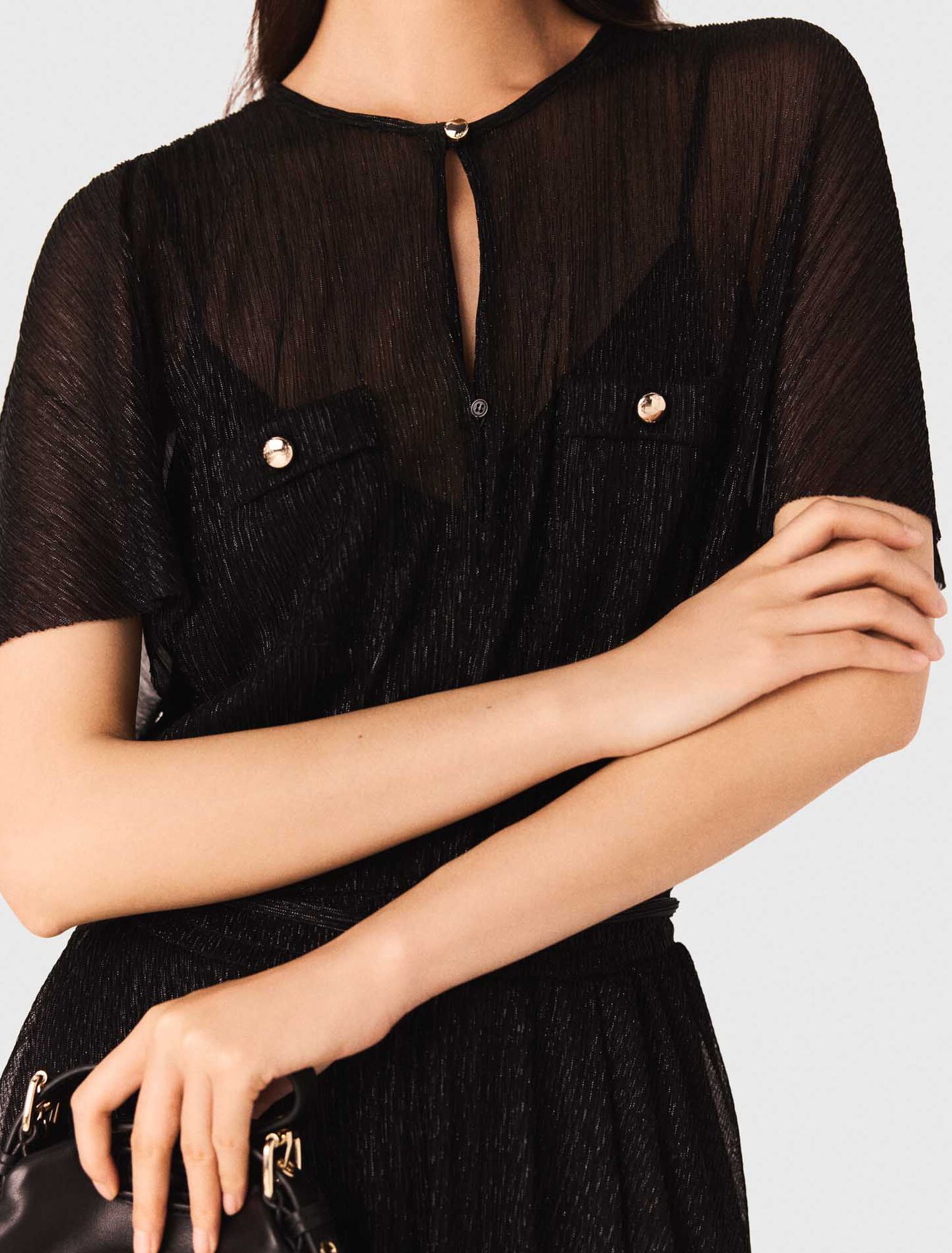 Robe longue métalisée