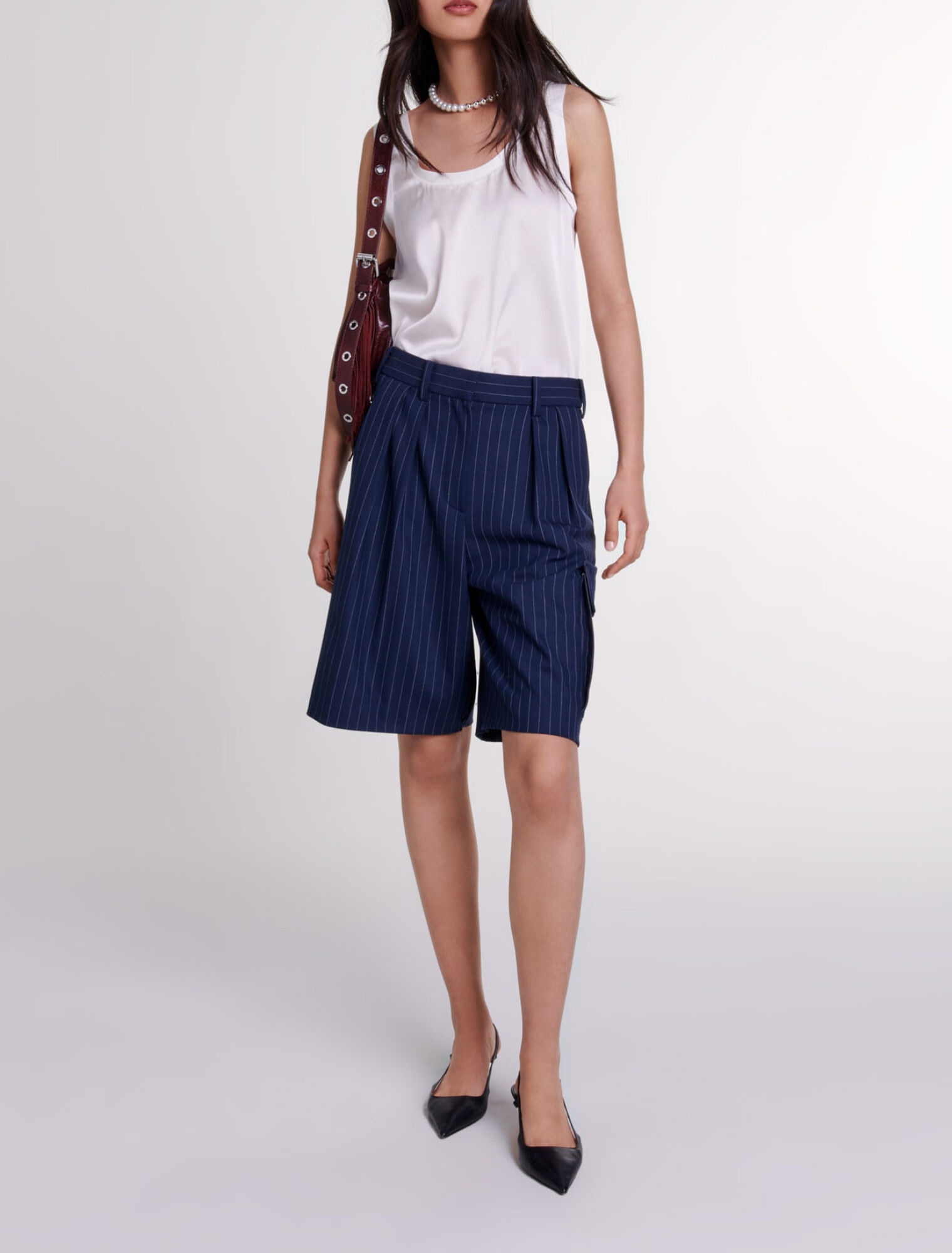 Bermuda &agrave; rayures 