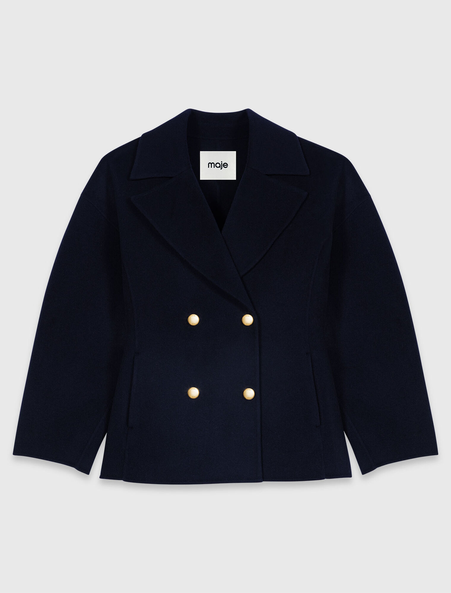 Manteau cintr&eacute; en double face