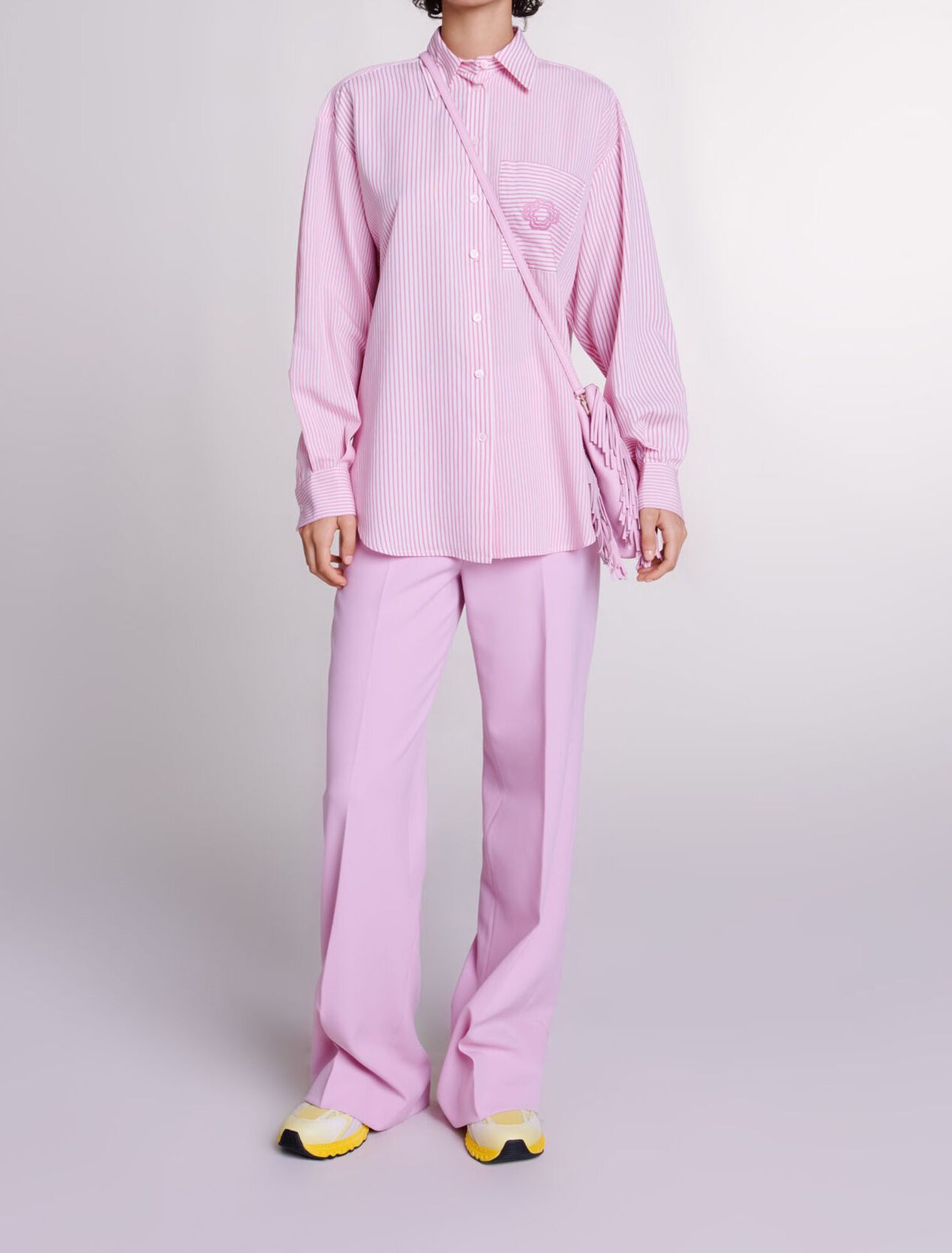 Wide-leg suit trousers
