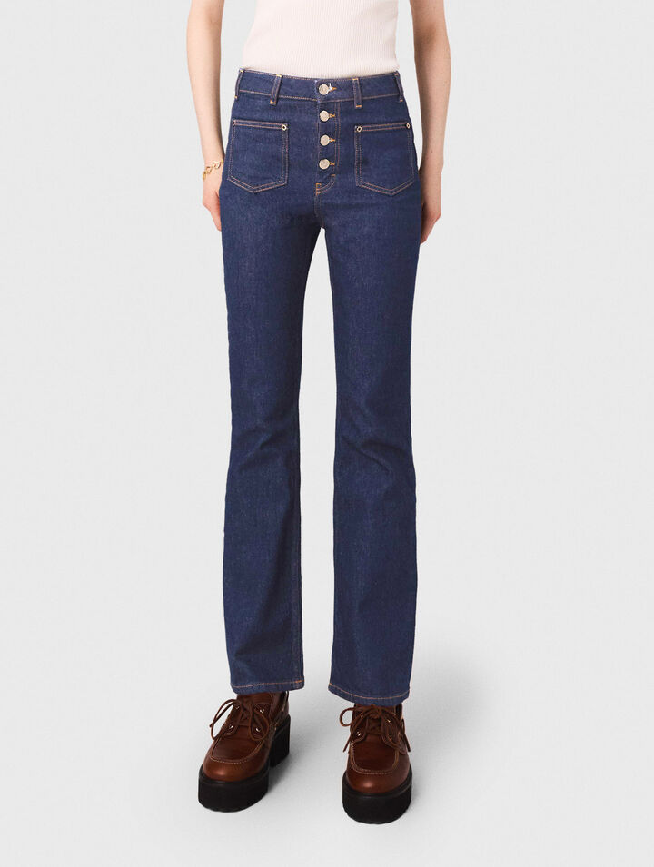 Jean denim à poches