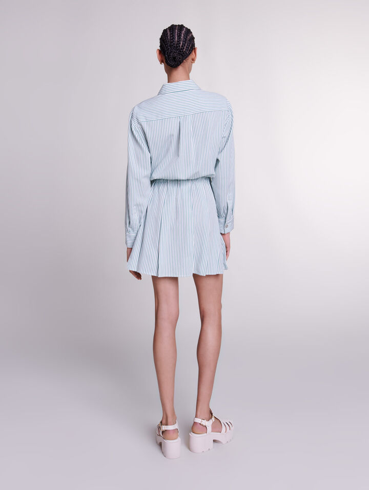 Robe chemise à rayures