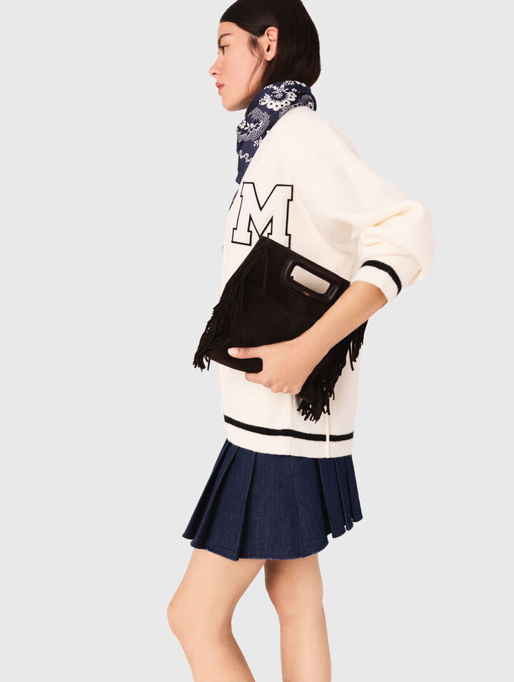 Sac M en cuir suède