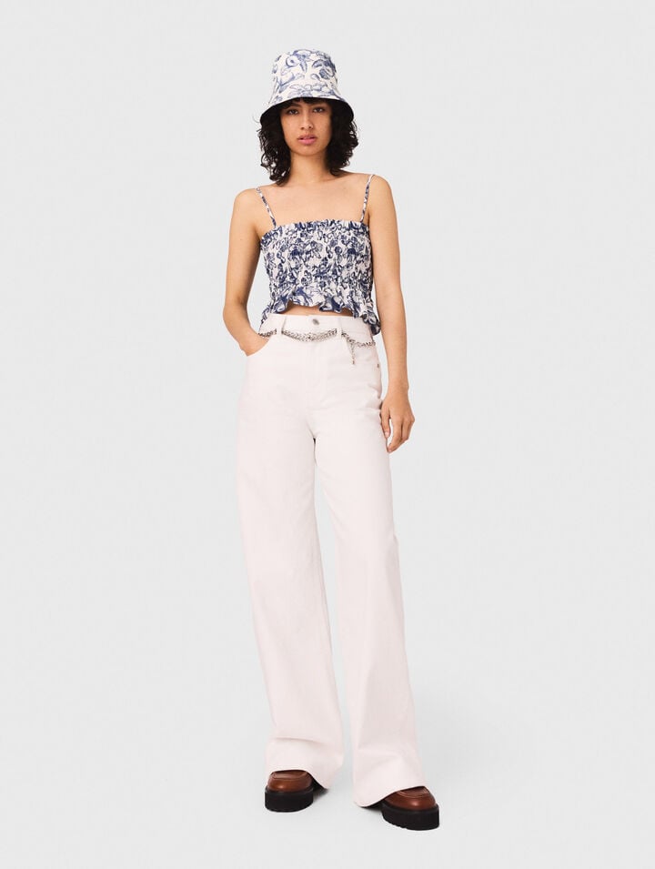 Jean large taille haute