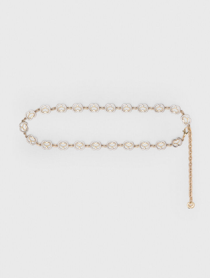 Chain belt with gold links