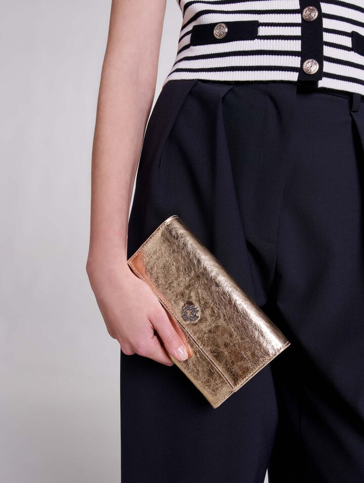 Pochette à chaîne en cuir