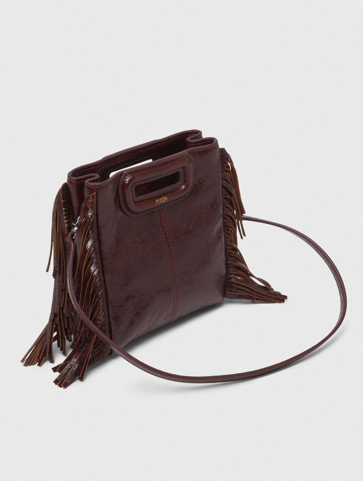 Sac M mini en cuir craquelé