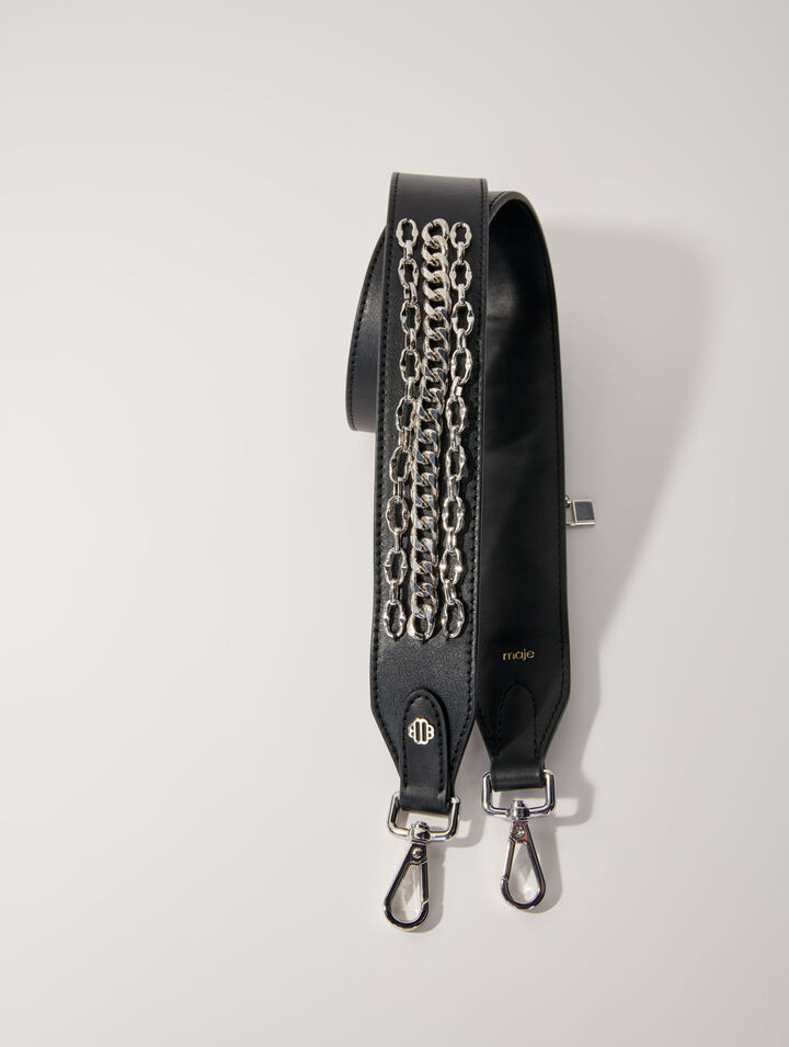 Leather shoulder strap