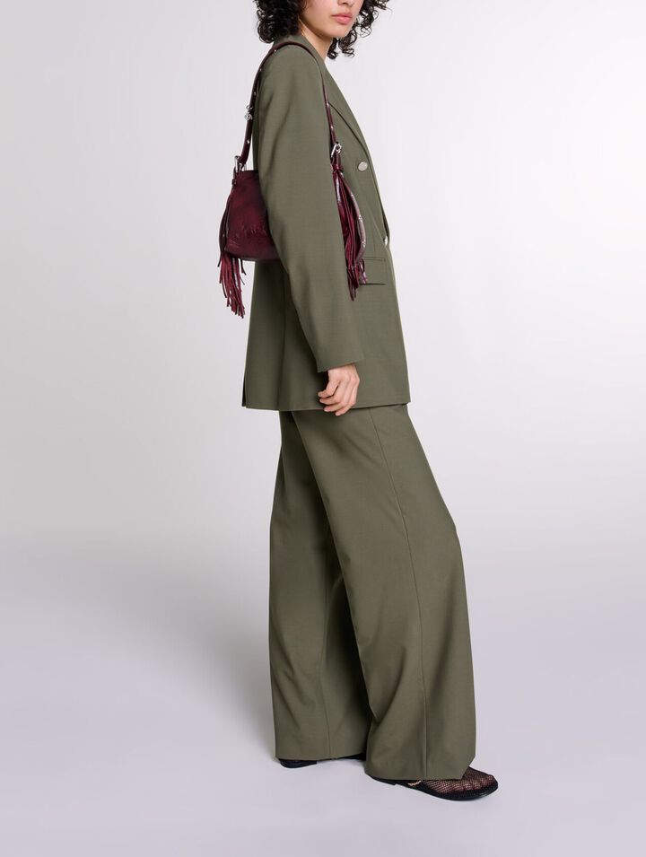 Straight-leg suit trousers