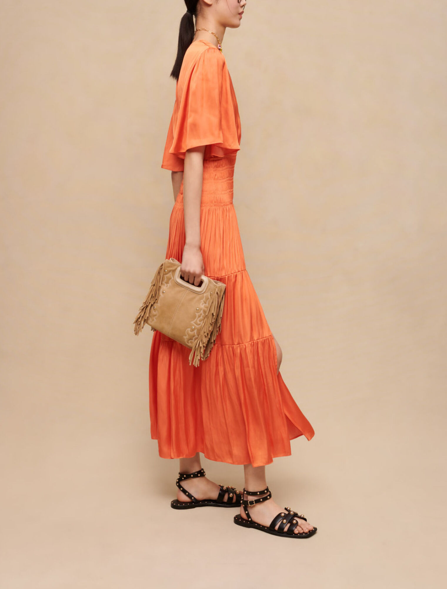 Long satiny dress