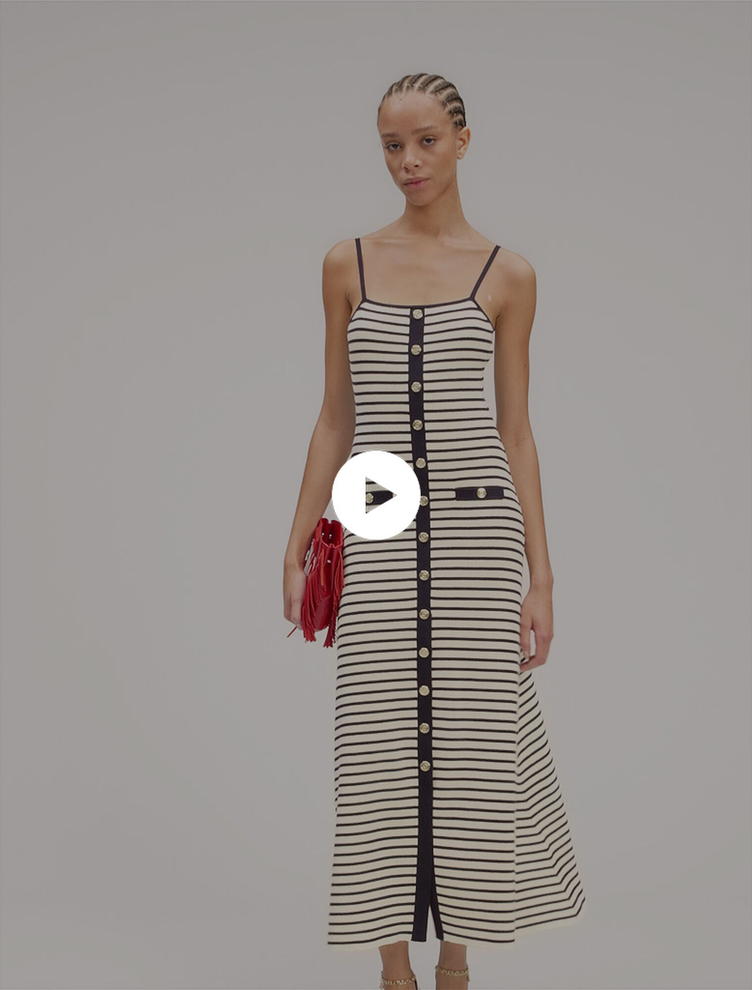 Rib knit maxi dress