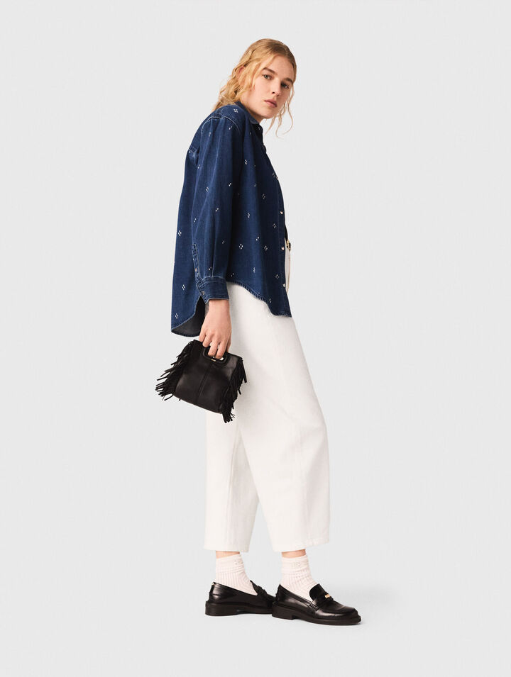 Sac M mini en cuir lisse