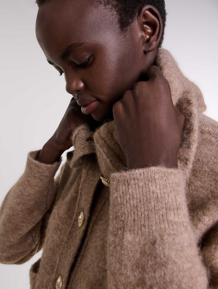Cardigan en laine mélangée