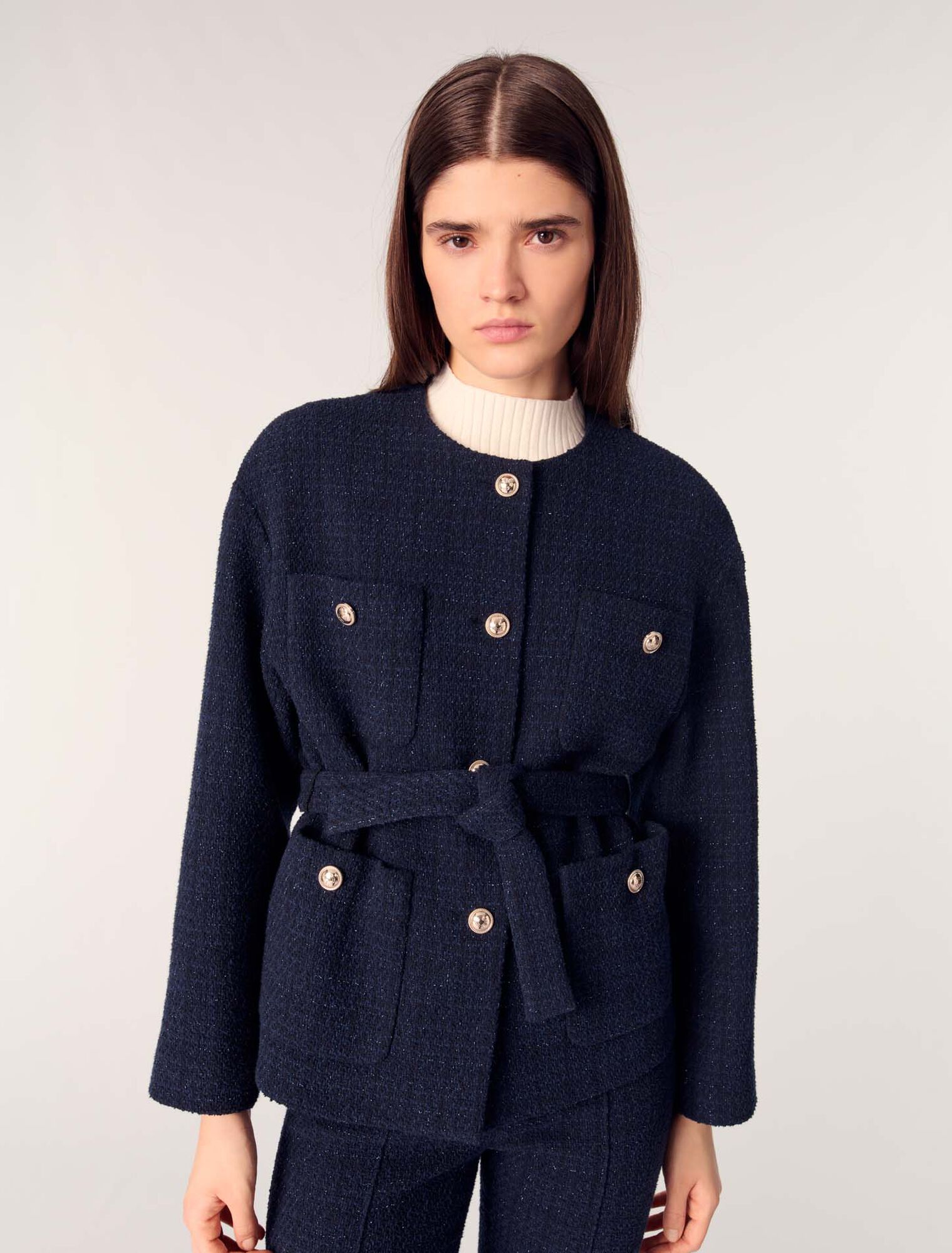 Veste 4 poches en tweed