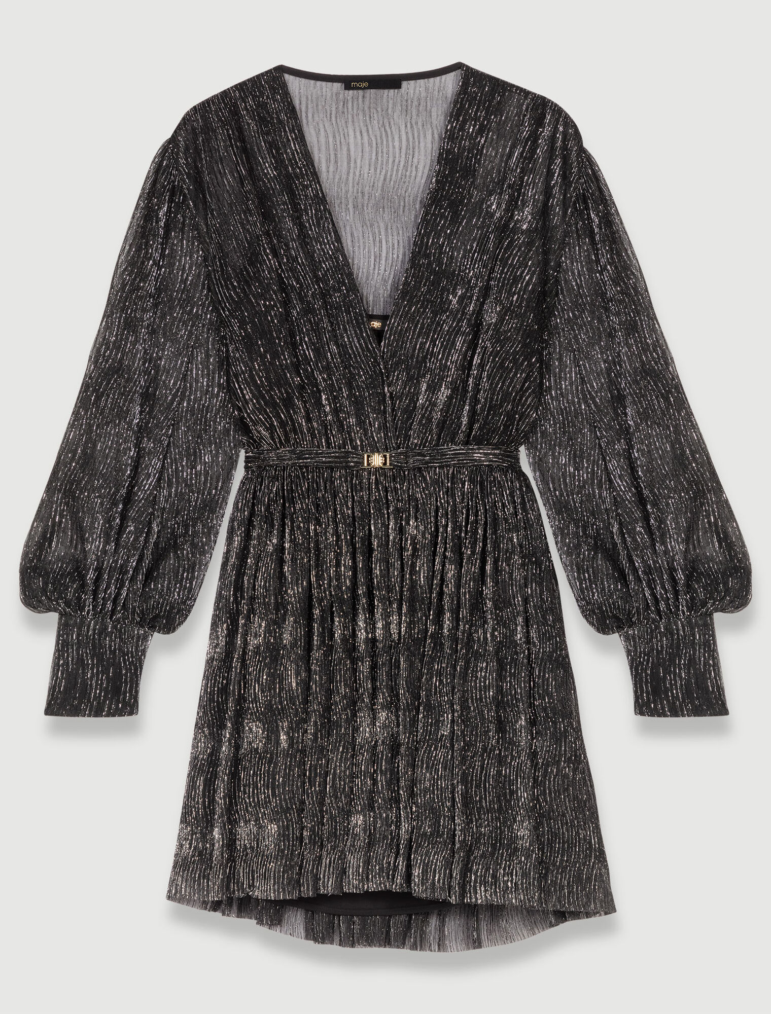 Robe courte métallisée