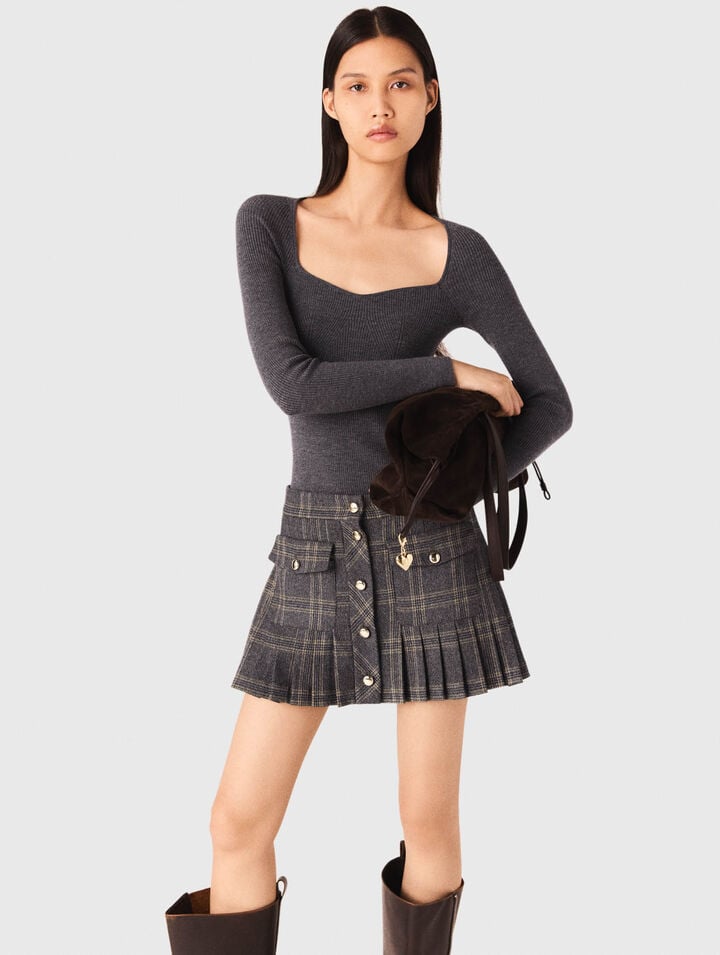 Pull en maille cotelée