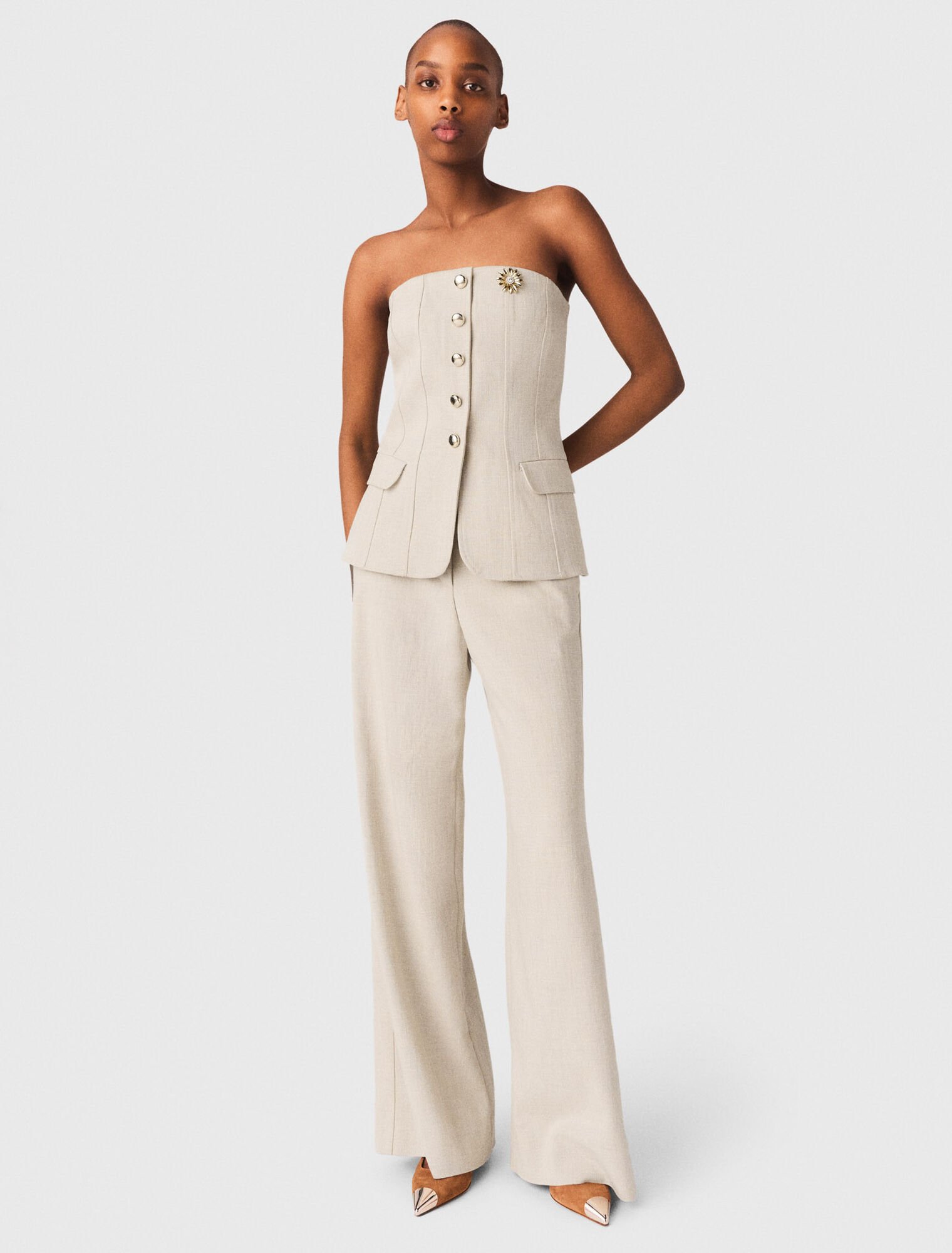 Top bustier de tailleur