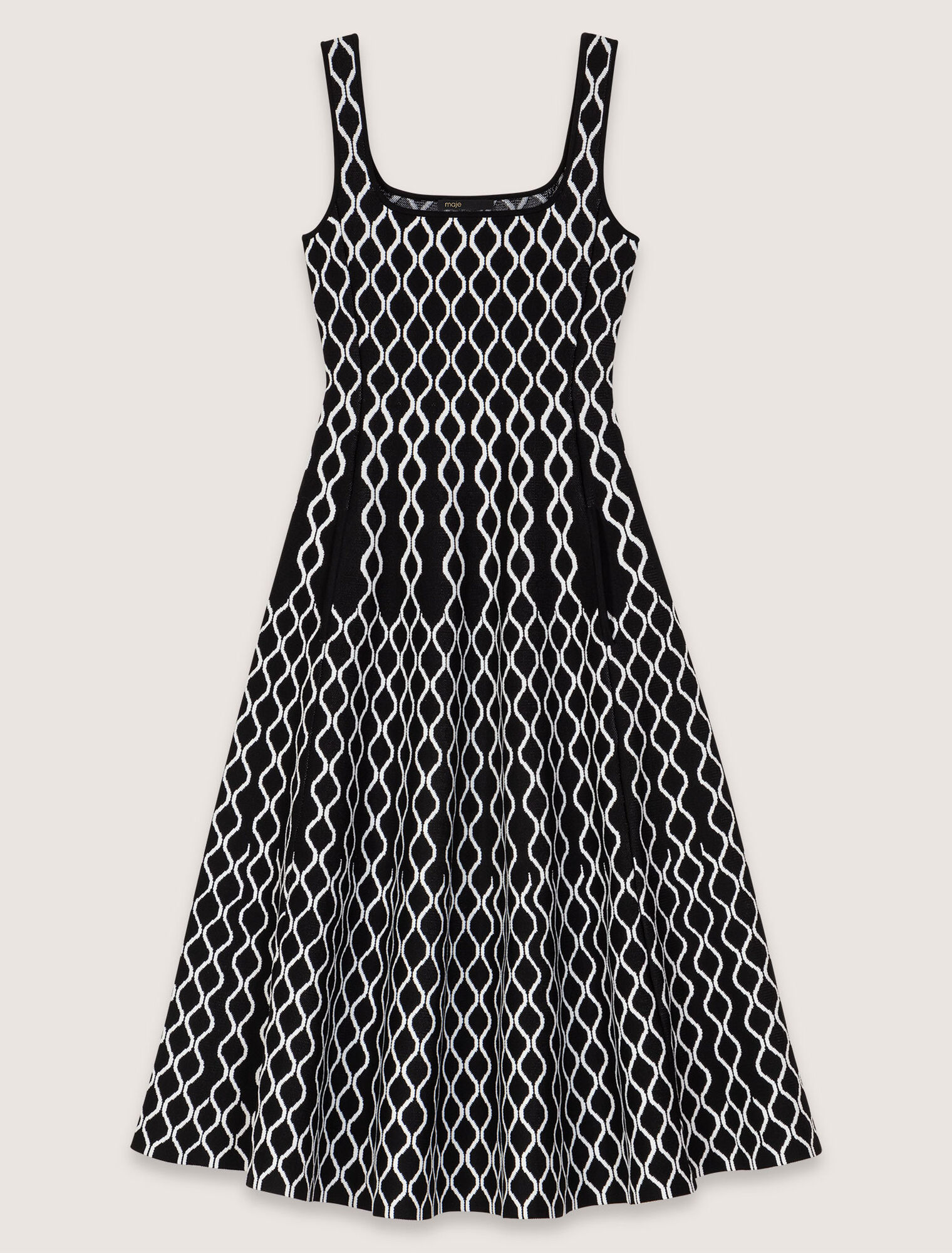 Robe midi en maille jacquard