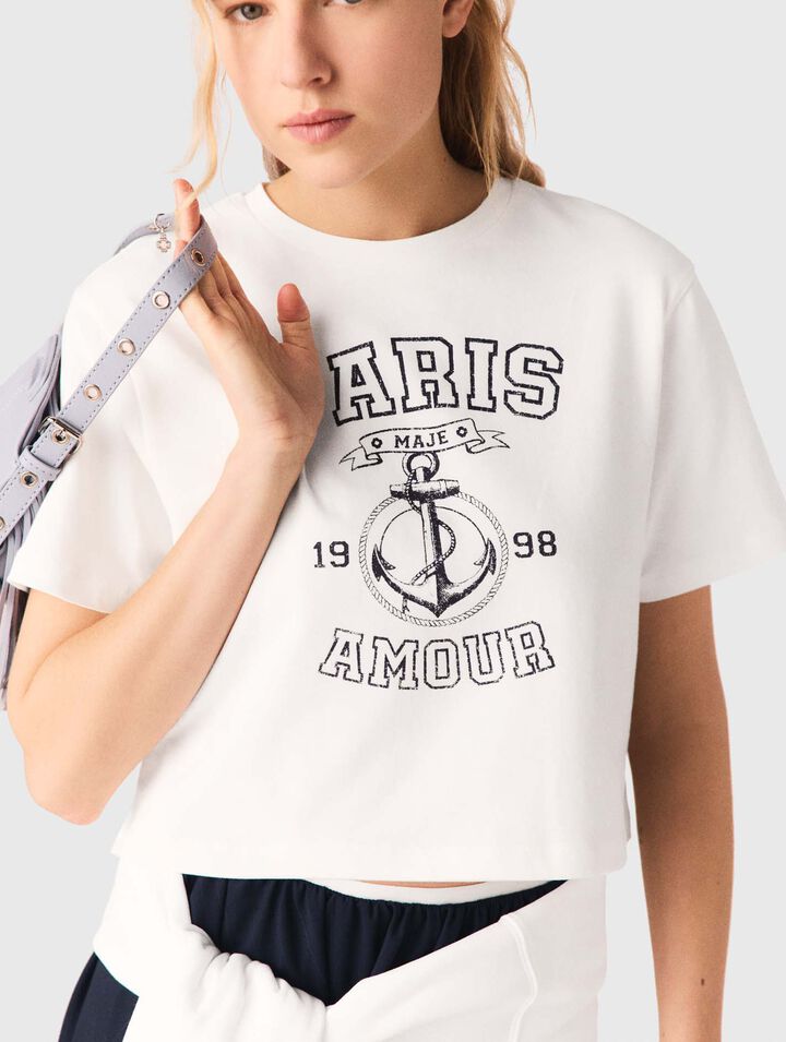 Sailor-print T-shirt