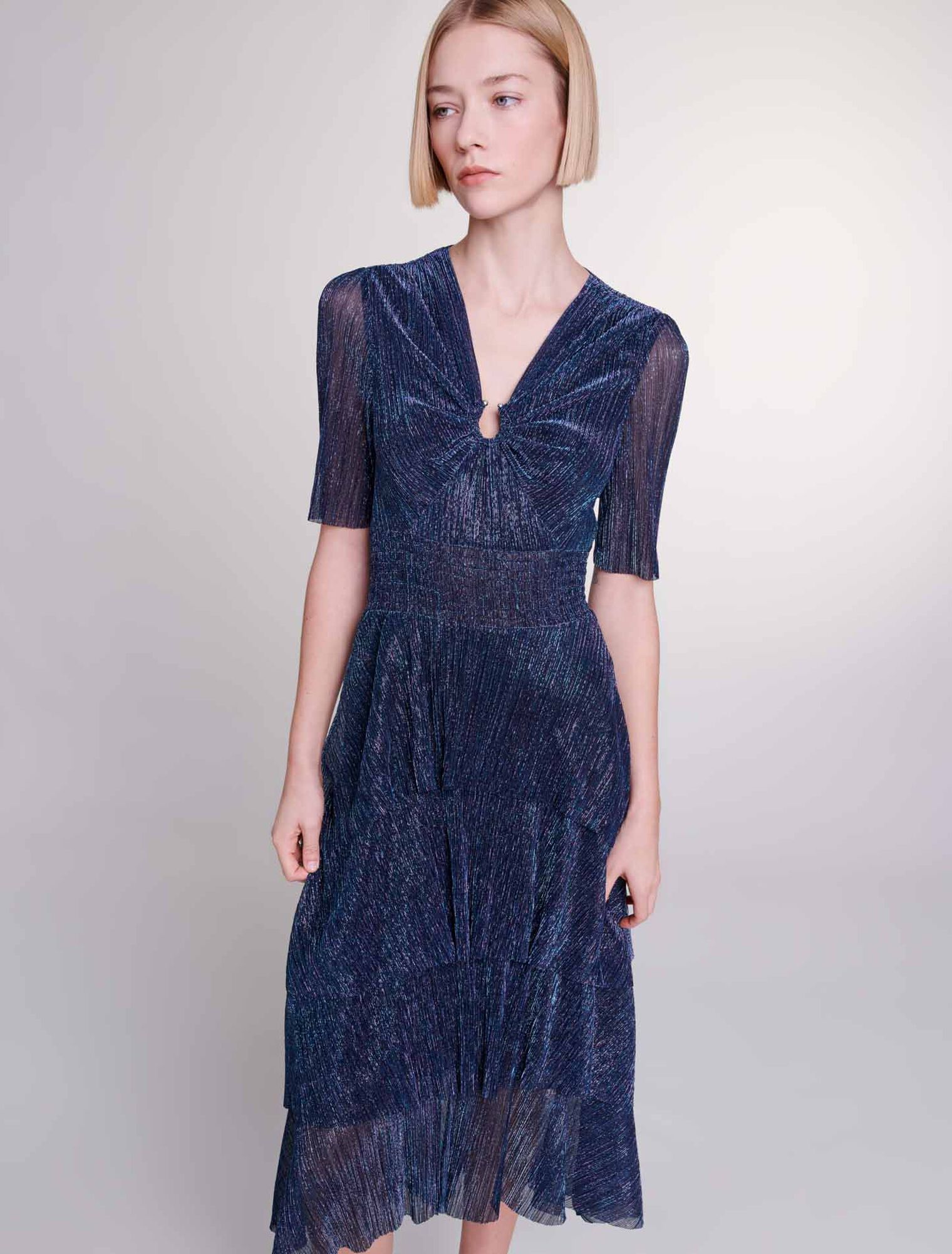 Robe longue à volants