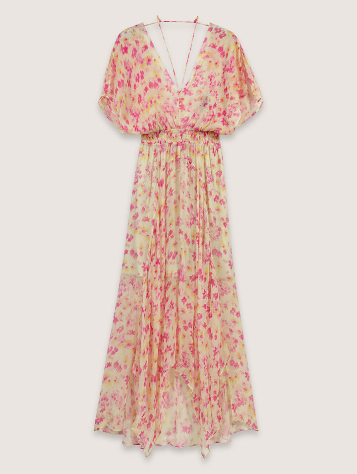Robe longue à imprimé fleuri