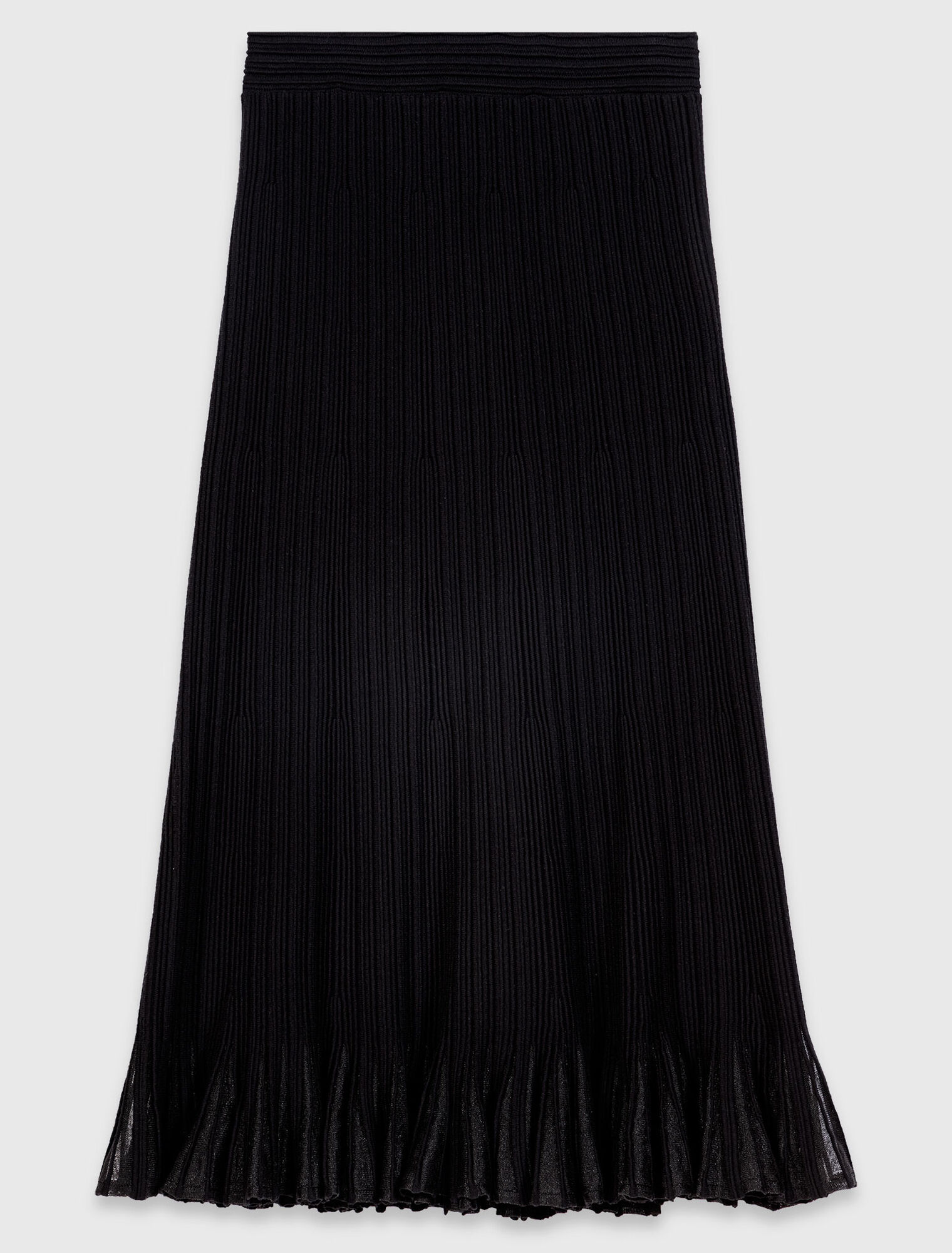 Knit skirt with peplum hem