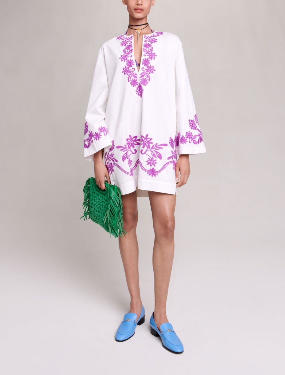 Robe tunique brodee Robes Maje
