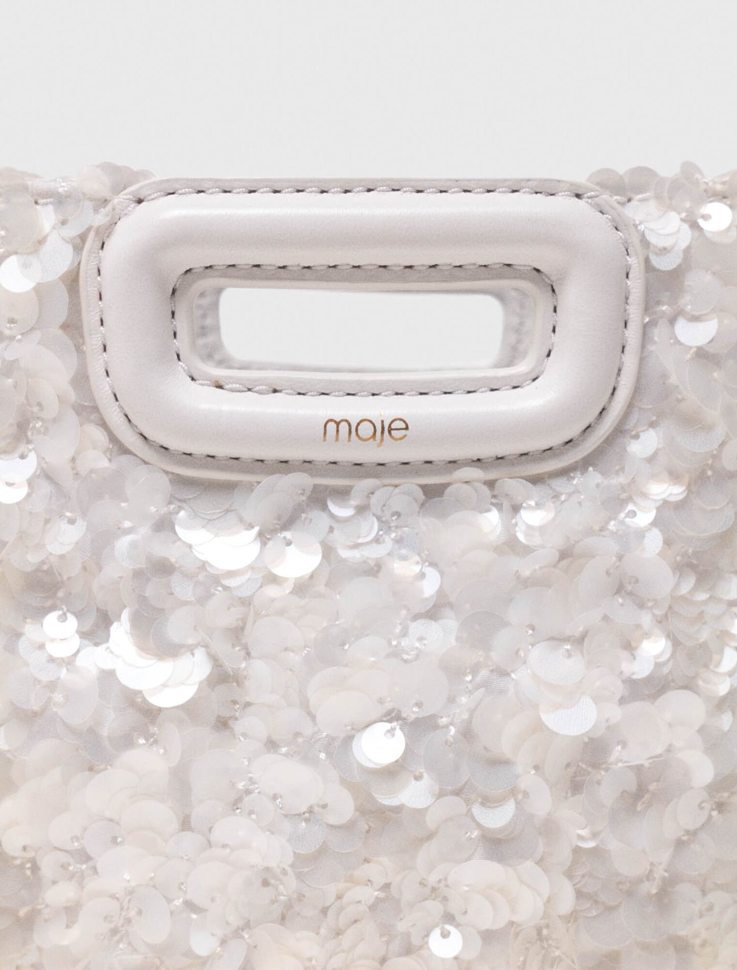 Sequinned M mini bag