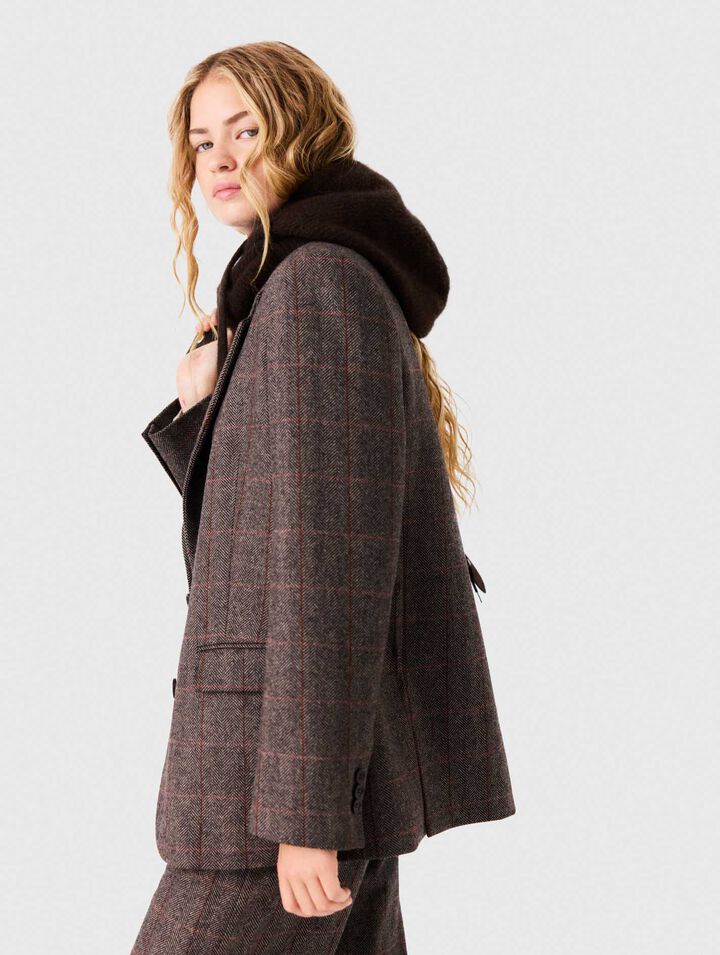 Belted suit jacket