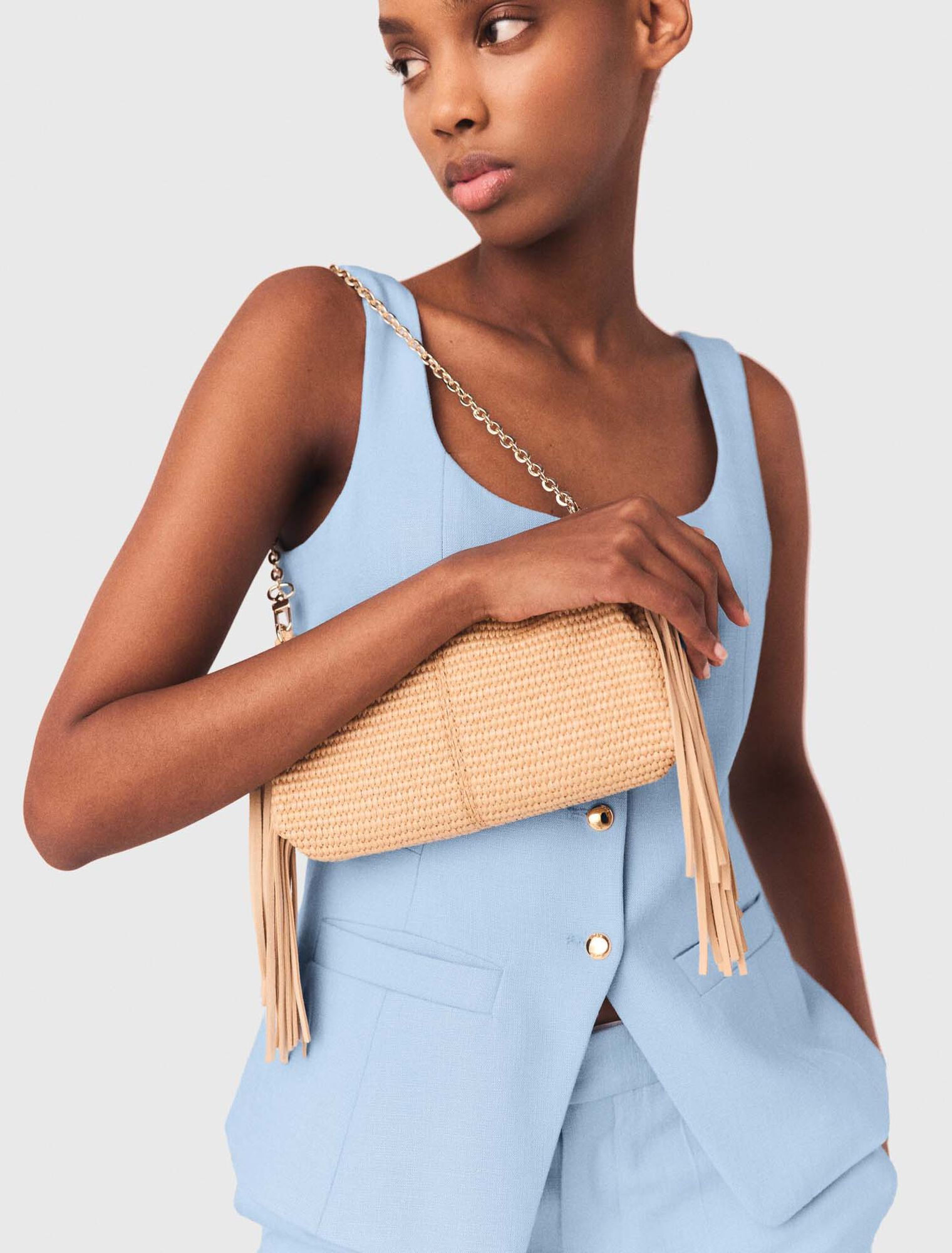 Pochette Miss M pouch effet naturel