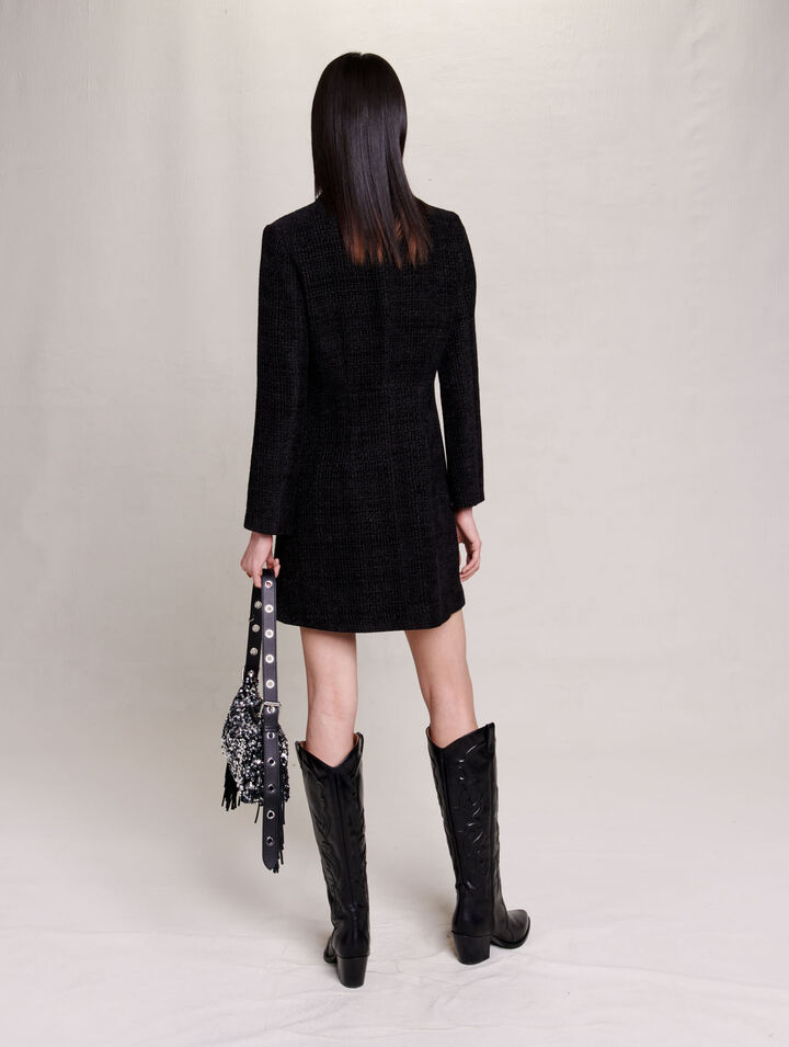 Robe courte en tweed