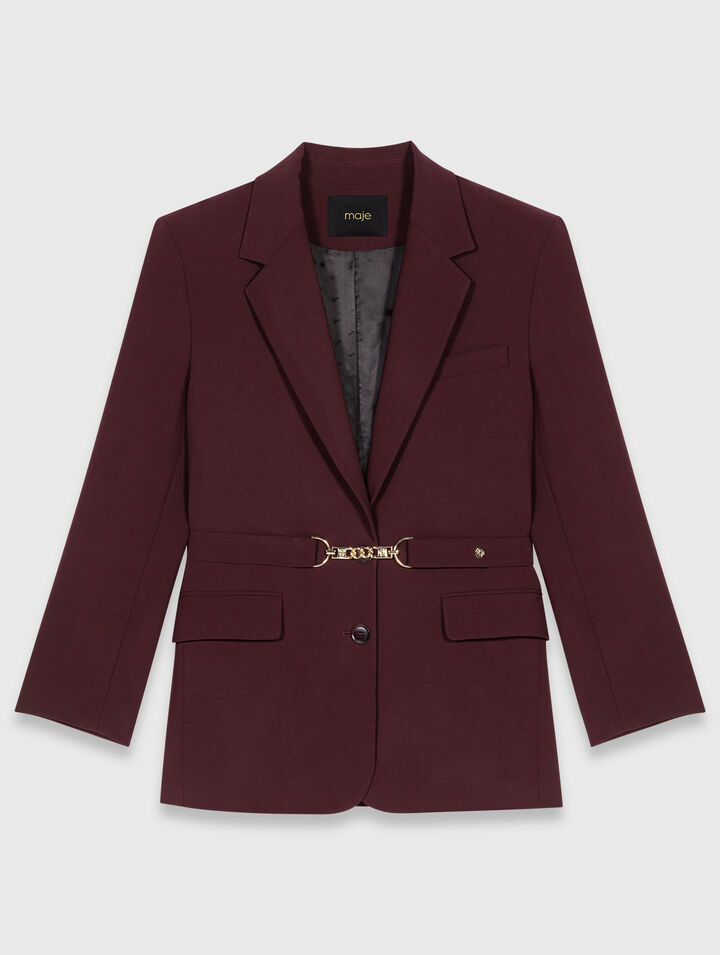 Veste de tailleur à ceinture