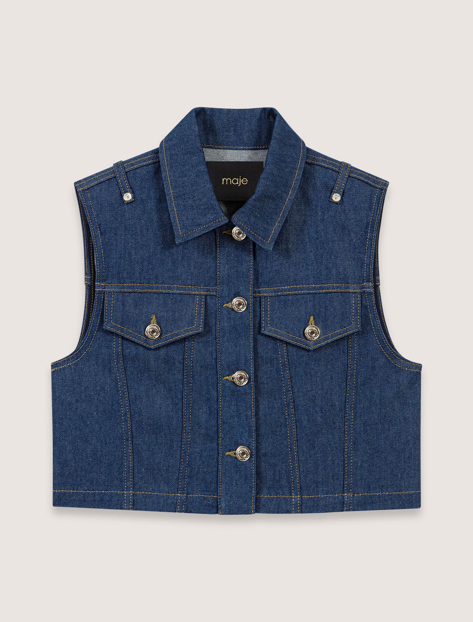 Veston court en denim