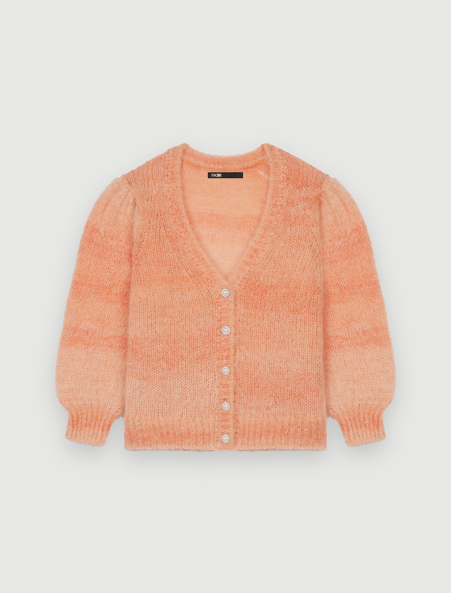 Printed mohair cardigan