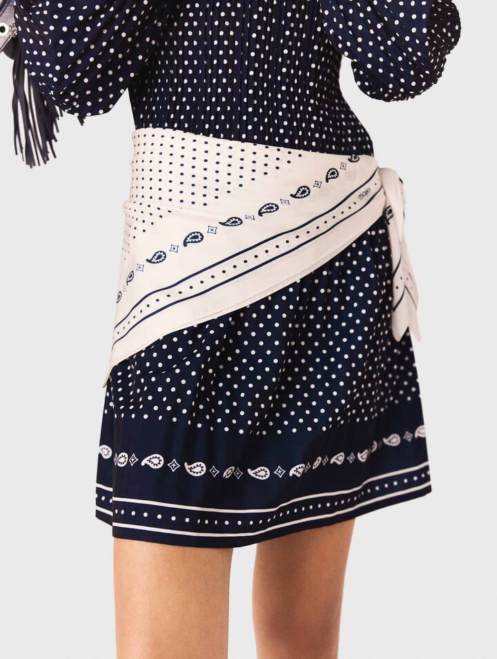 Carré 90x90 imprimé en soie