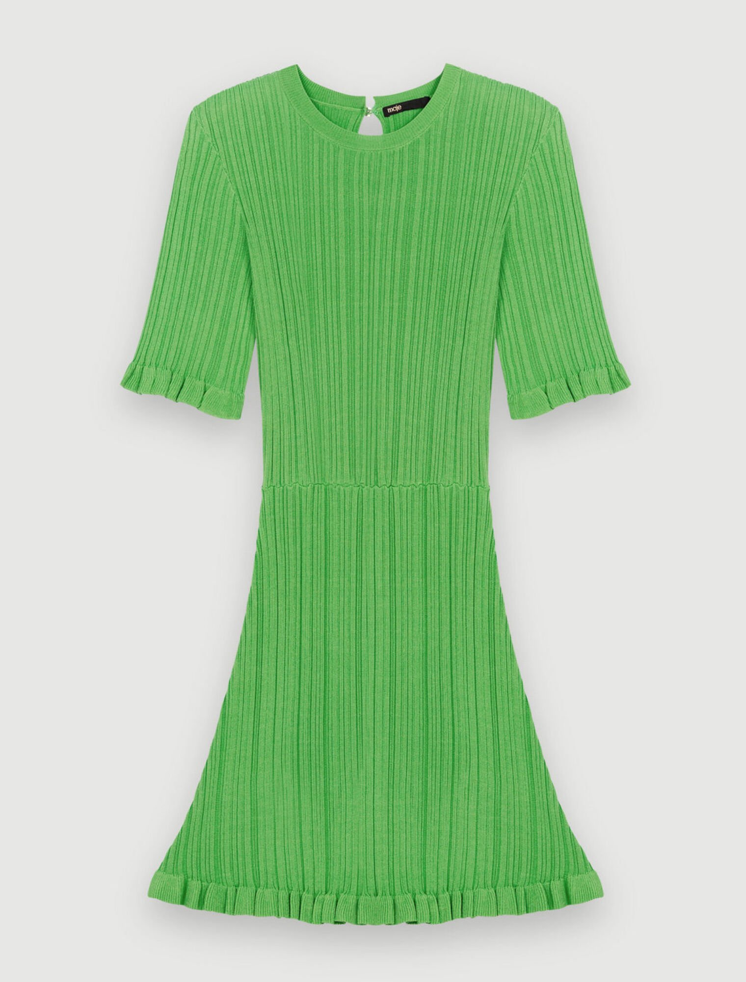 Ruffle knit dress