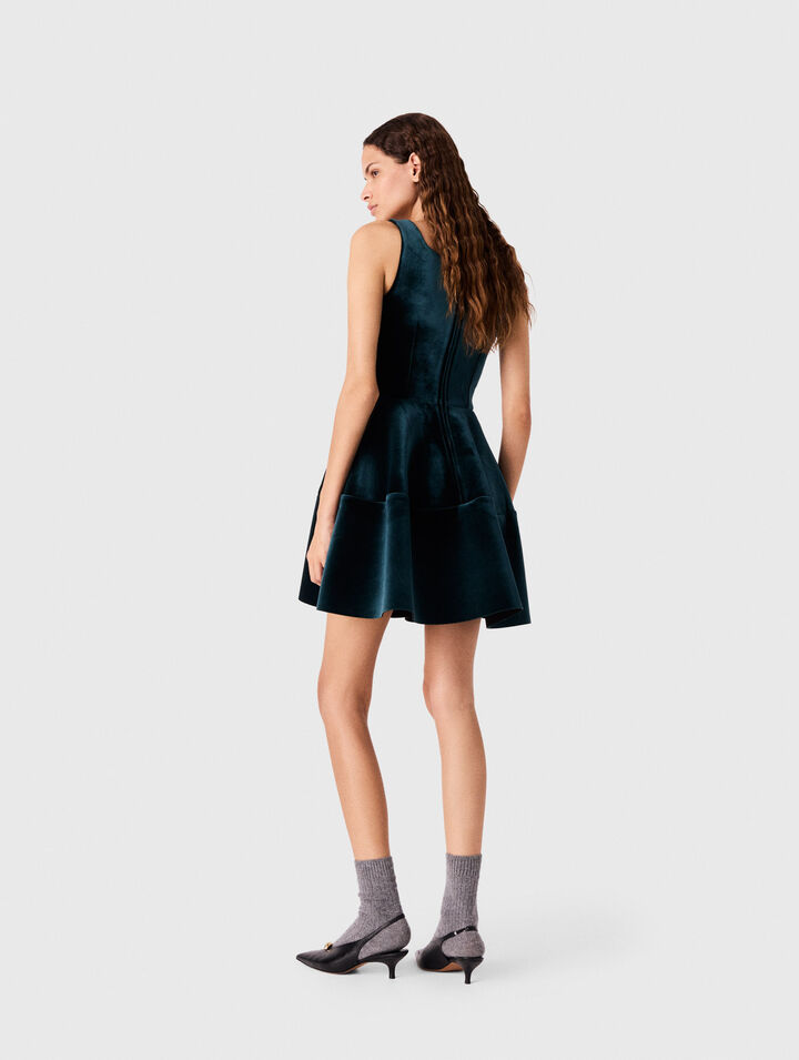 Robe patineuse en velours