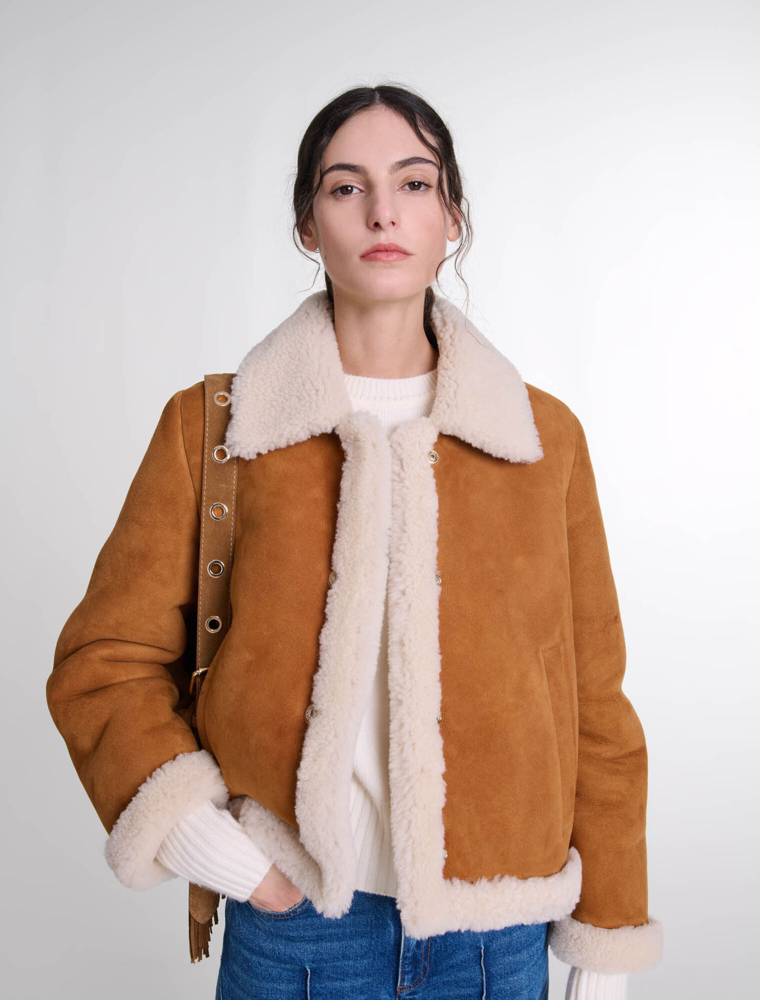 Manteau fourré effet mouton