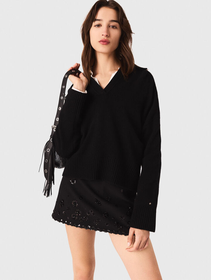 Cardigan à col polo ouvert