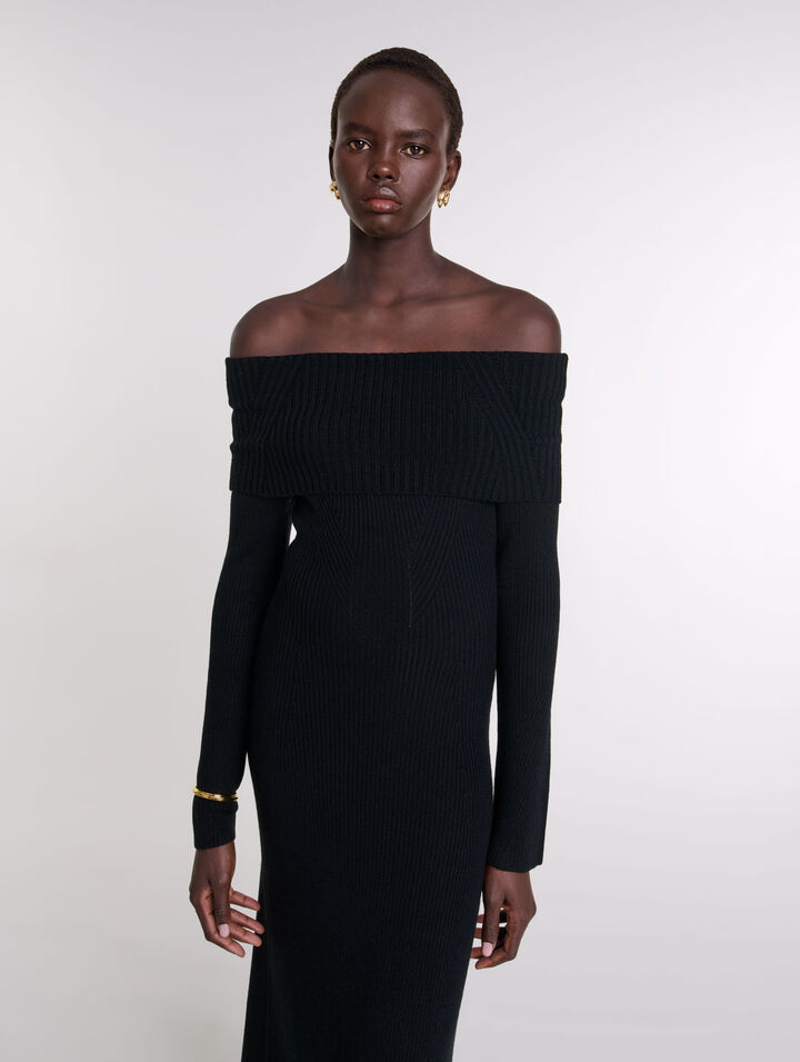 Robe longue en maille