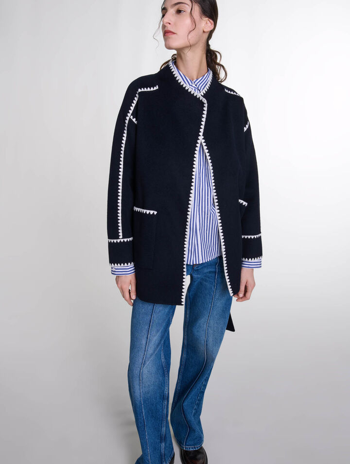 Manteau court double face
