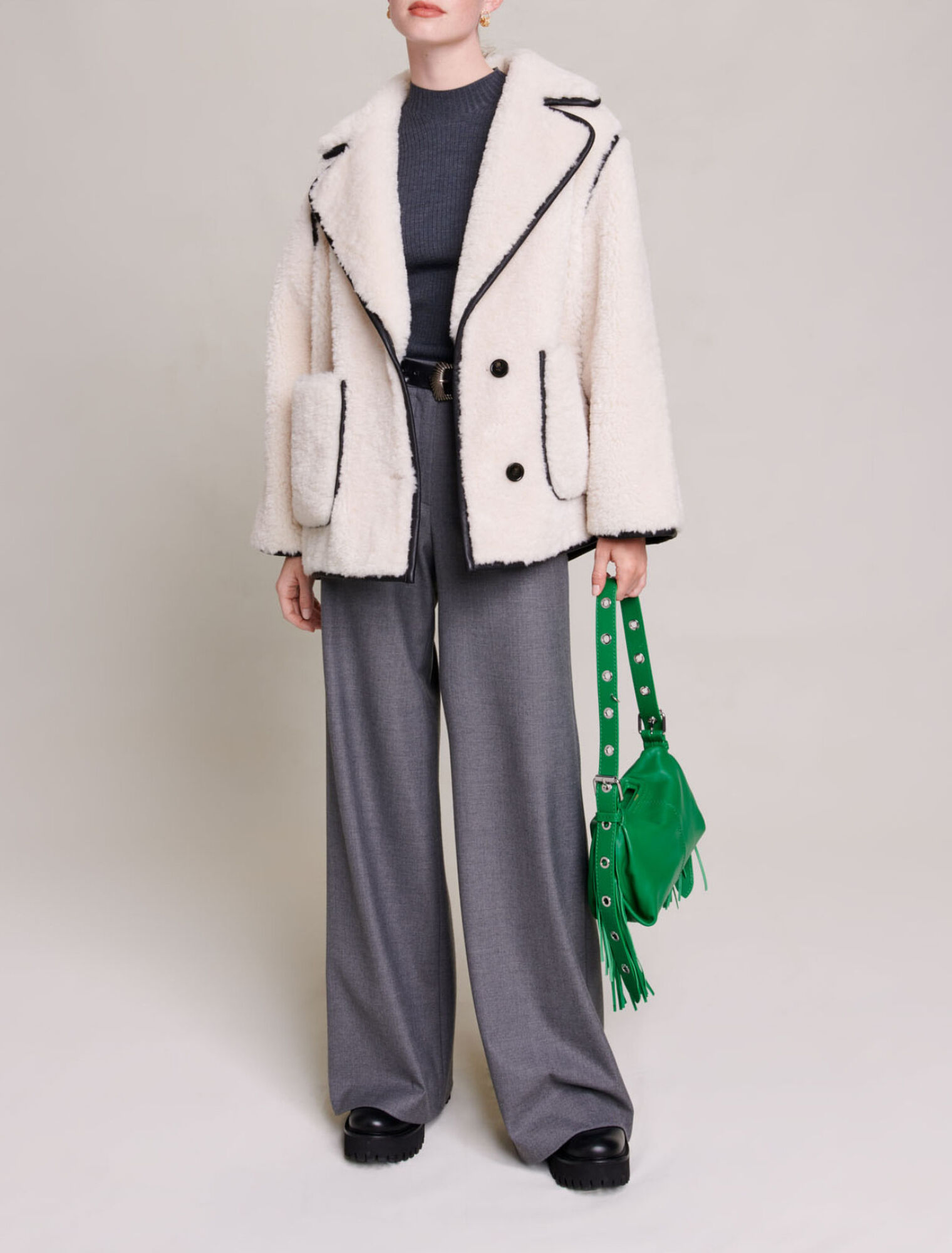 Short faux fur coat