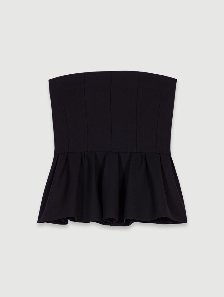 Top bustier à basque