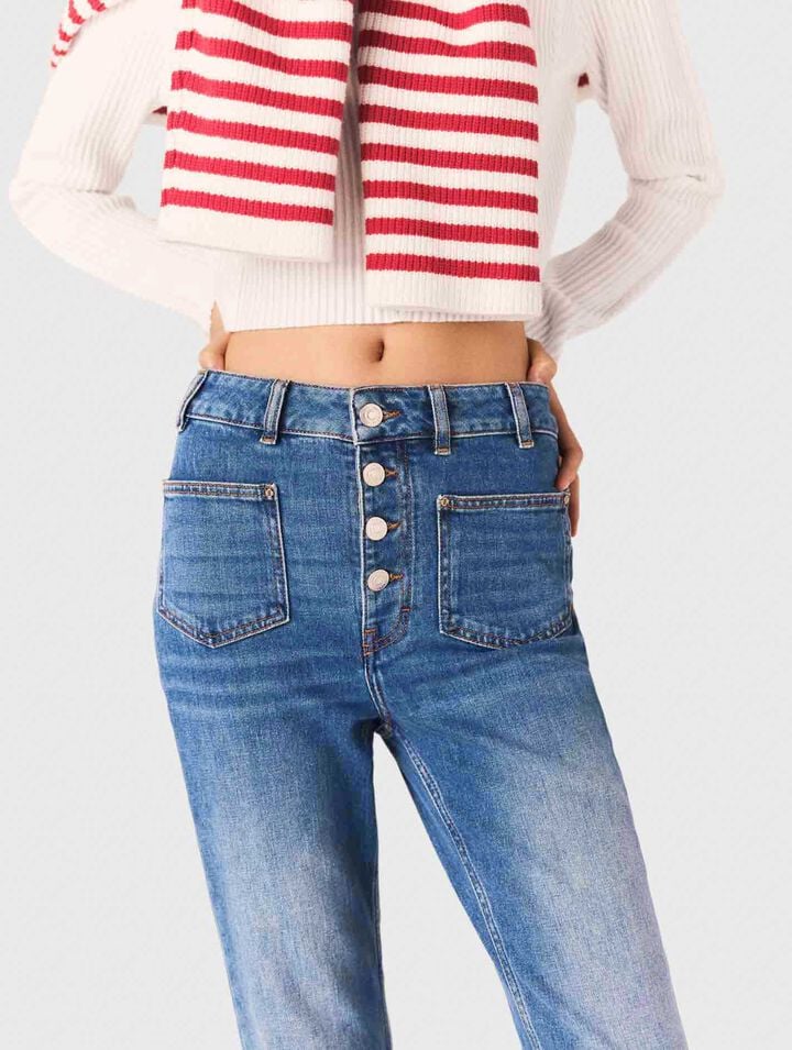 Jean denim à poches