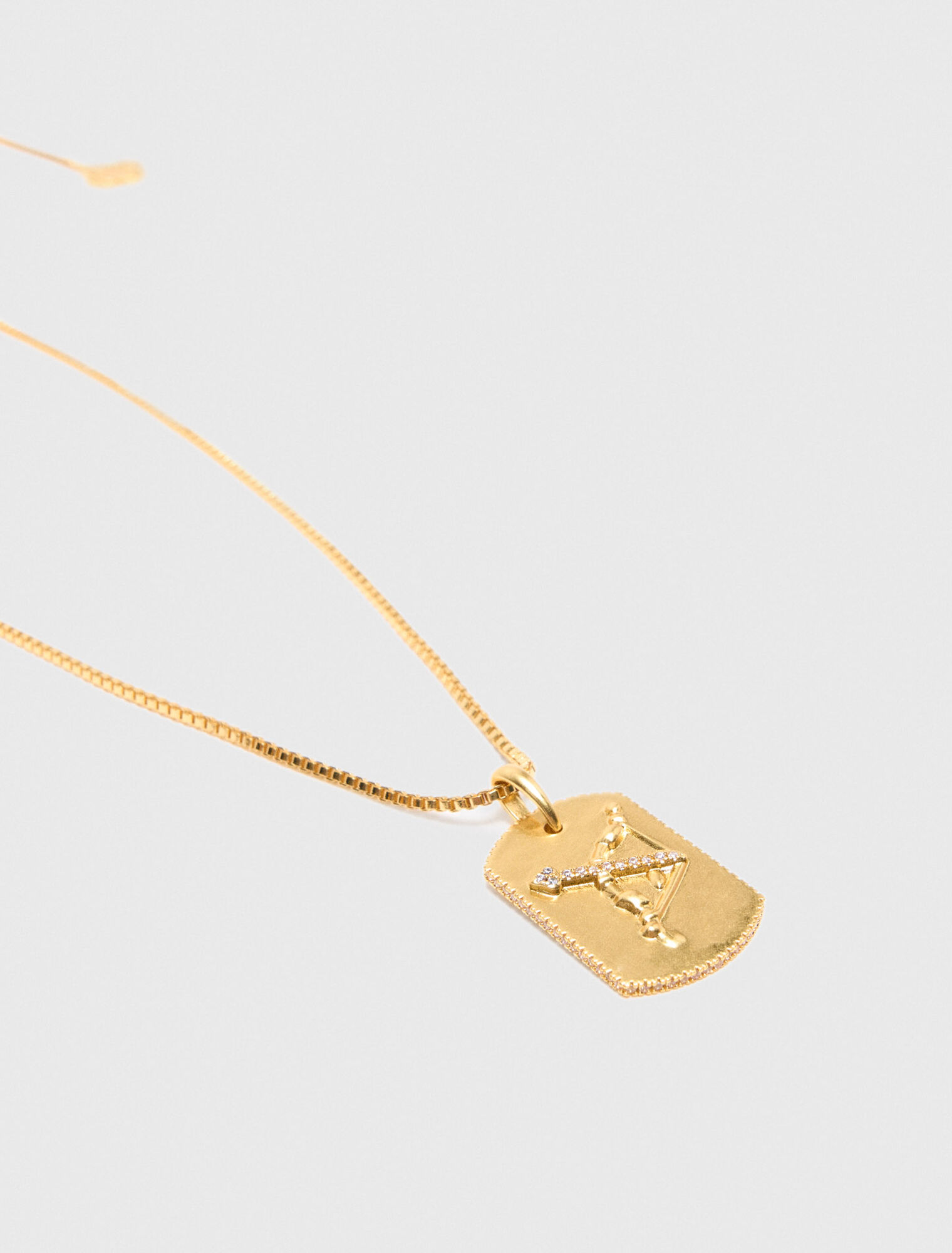 Collier plaque signe du zodiaque