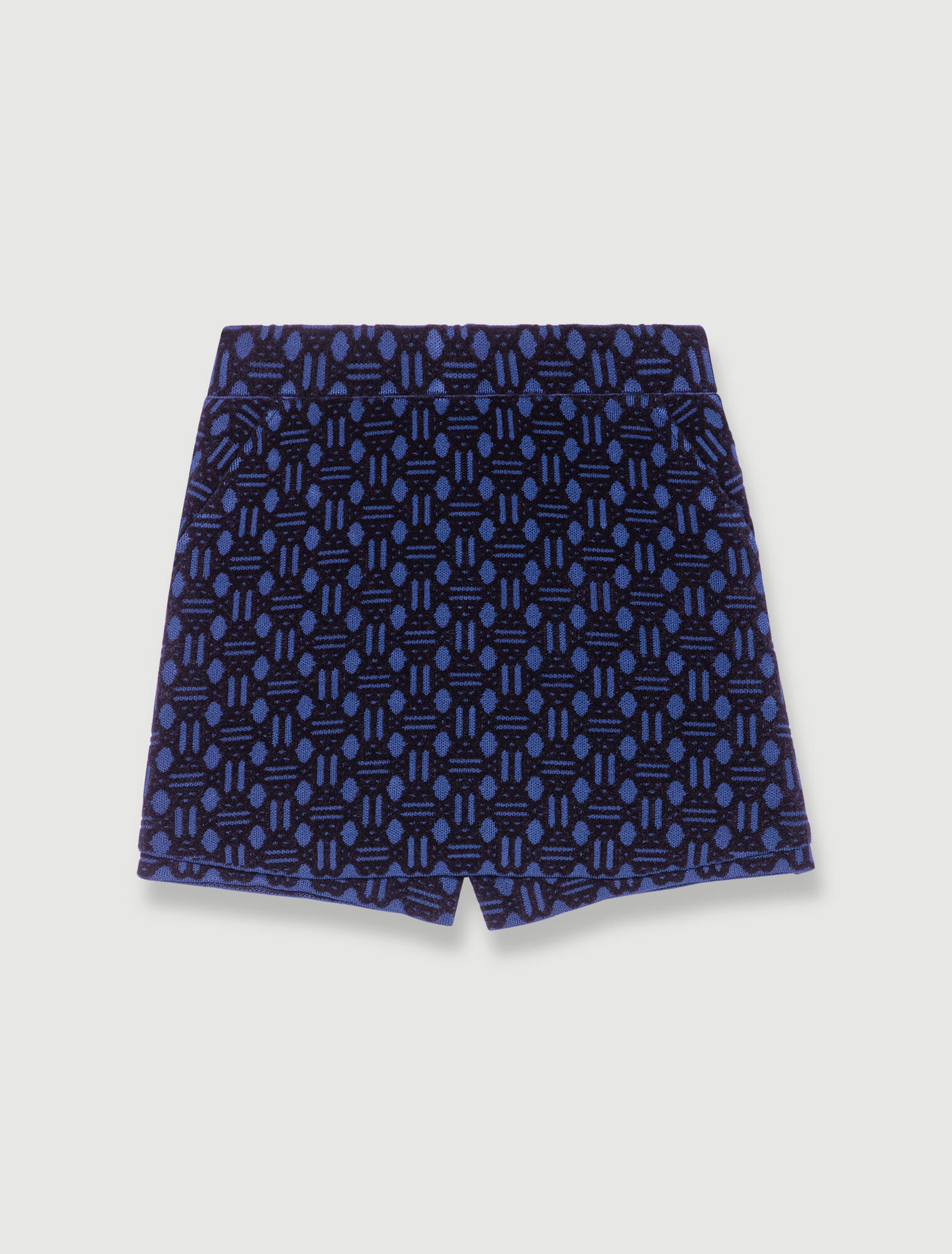 Short jupe à jacquard velours