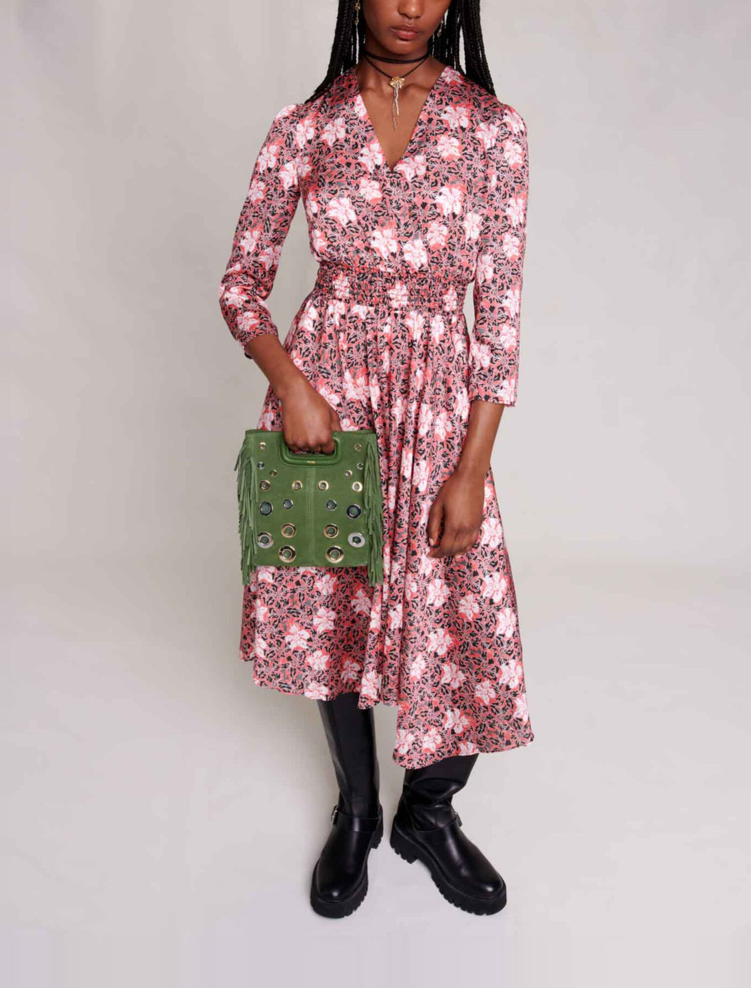 Robe longue à fleurs