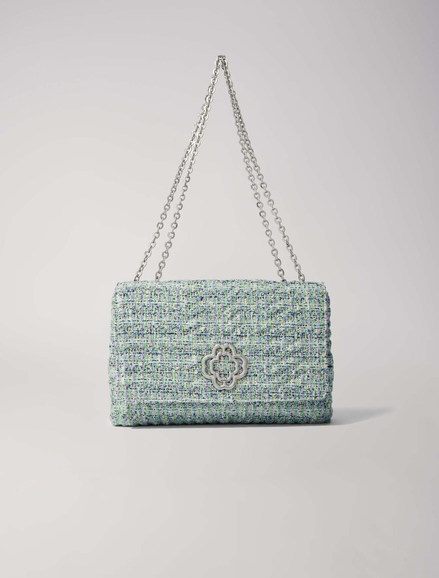 Sac clover à chaînes en tweed